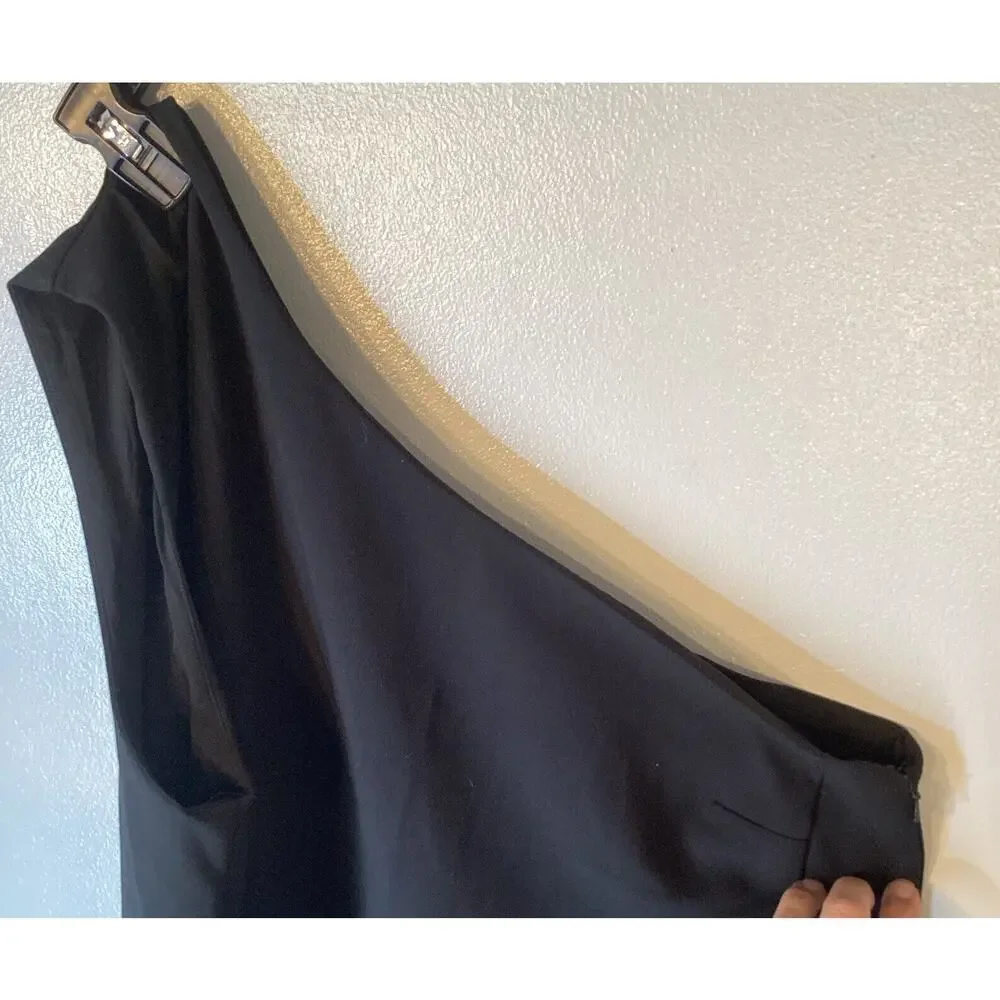 Banana Republic Women Jumpsuit Romper Size 20 One Shoulder Black - Picture 2 of 10